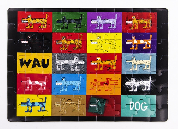 Magnet-Puzzle, 63 Teile, Motiv Hund